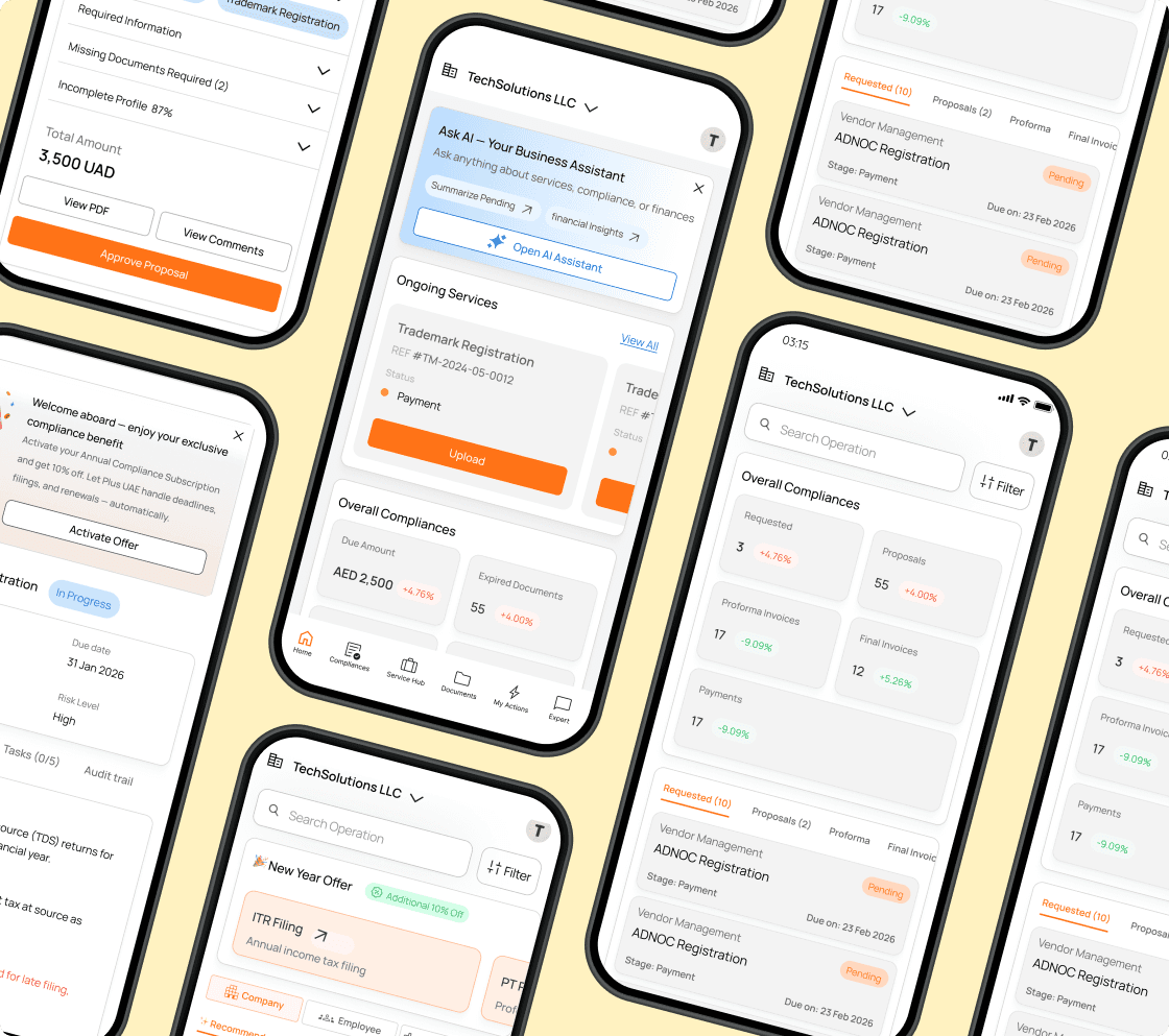 Mobile App Interface collage